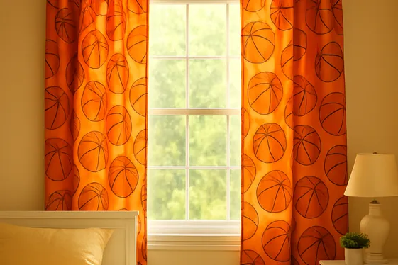 Basketball-Themed Curtains to Frame Your Space illustration