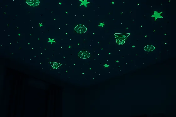 Glow-in-the-Dark Basketball Stars and Stickers illustration