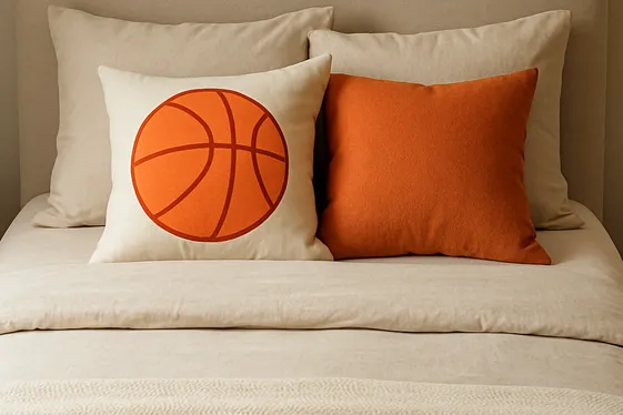 Subtle Basketball Accent Pillows for Everyday Style illustration