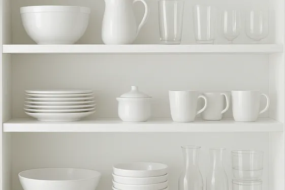 Highlight Open Shelving with White Elements illustration