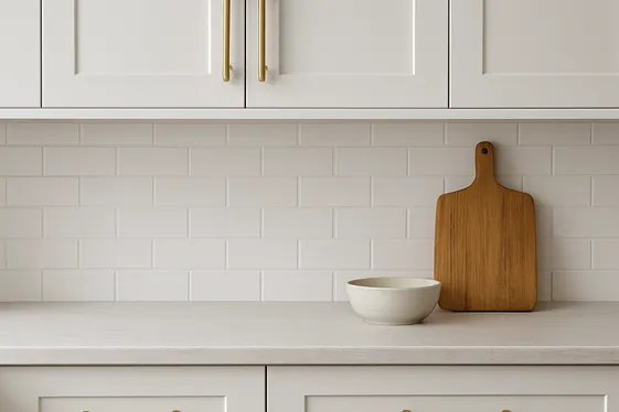 Pair White Kitchens with Warm Metallic Hardware illustration