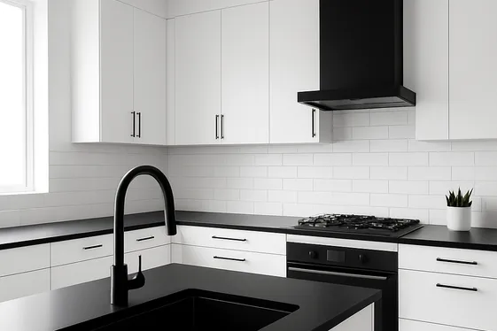 Create Contrast with White and Black Accents illustration