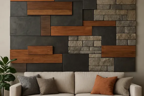 Mixed Material Wall Treatments for Visual Interest illustration