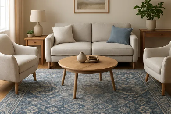 Choosing Area Rugs that Complement Grey and Blue Palettes illustration