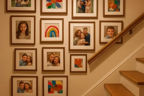 Create a Gallery Wall Along the Staircase illustration