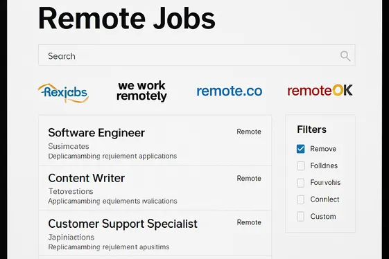 Top Websites to Apply for Remote Content Moderator Jobs in illustration