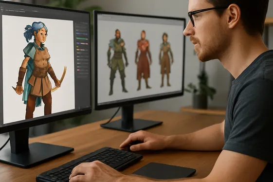 Collaborating with Game Developers for Art Coloring illustration
