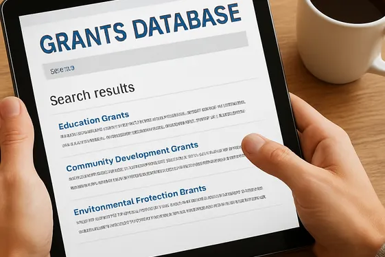 Researching Funding Sources and Grant Opportunities illustration