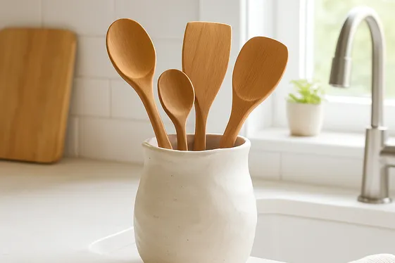 Stylish Clay Utensil Holders illustration