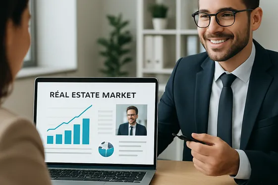 Giving Real Estate Advice from Home illustration