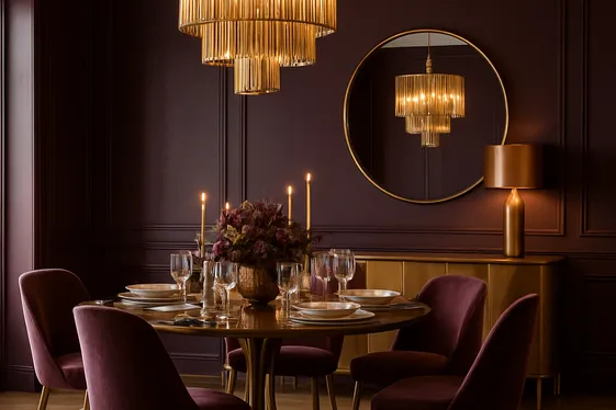 Plum meets Metallic: Accents That Dazzle illustration