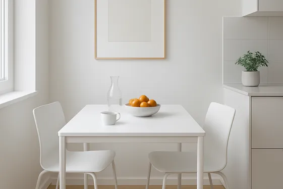 Sleek Minimalist Breakfast Nooks with Clean Lines illustration