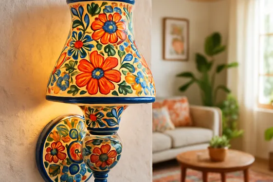Hand-painted Ceramic Wall Sconces illustration