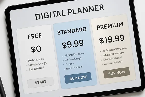 Pricing Your Digital Planners to Attract Buyers illustration