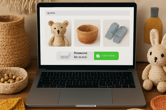 Selling Handmade Crafts Online with Same-Day Payment illustration