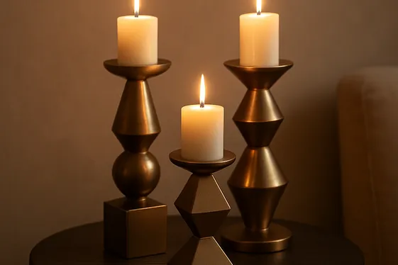 Sculptural Candle Holders illustration