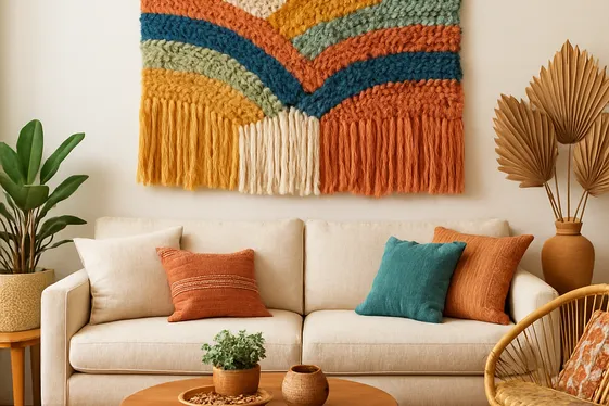 Woven Wall Hangings as Texture Art illustration