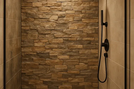 Stone Wall Accents Bring Nature Inside illustration