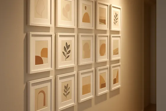 Create a Gallery Wall with Small Frames illustration