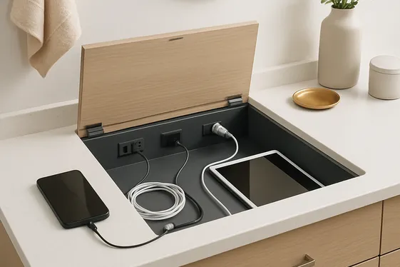 Choose a Vanity with a Hidden Charging Station illustration