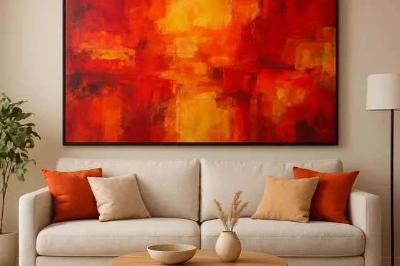 Bold Art Pieces with Warm Hues illustration