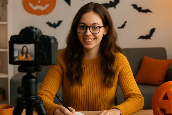 Freelance Halloween Content Creator illustration