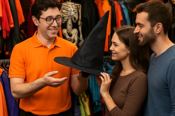 Halloween Costume Store Associate illustration