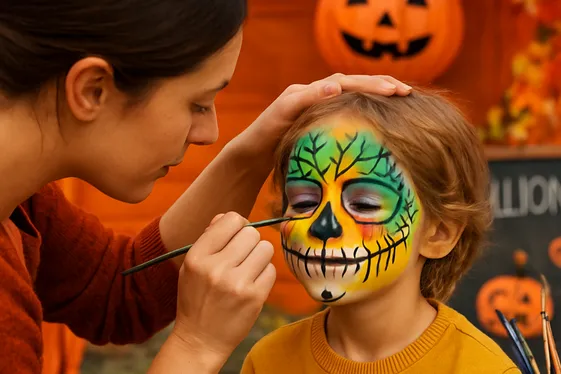 Face Painter or Temporary Tattoo Artist illustration