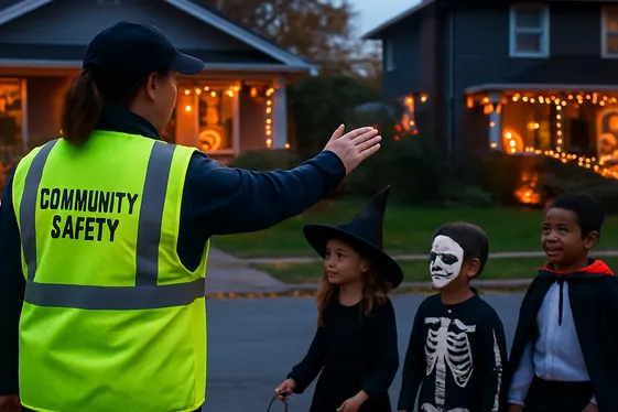 Trick-or-Treat Safety Monitor illustration