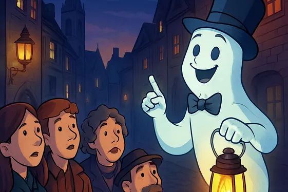 Ghost Tour Guide illustration