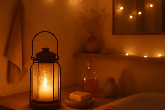 Layer Soft Lighting with Lanterns and String Lights illustration