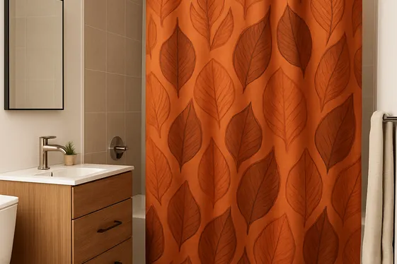 Add Autumn-Inspired Shower Curtains for an Instant Update illustration