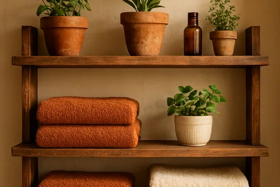 Incorporate Rustic Wooden Accents and Shelves illustration