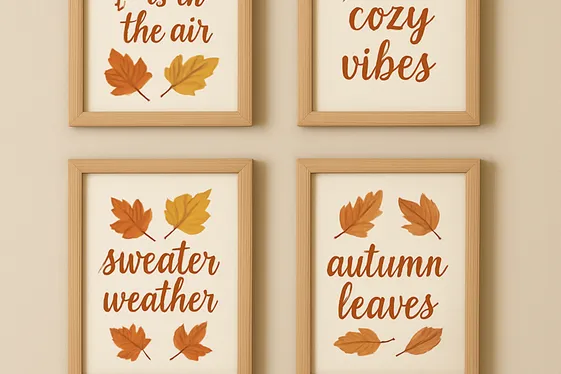 Display Fall-Themed Wall Art and Prints illustration