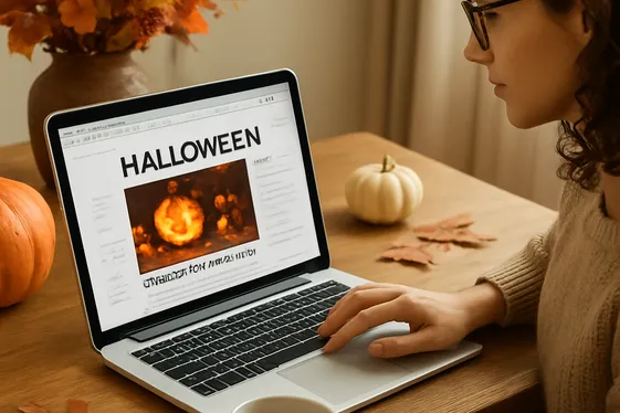 At-Home Halloween Blog Editor illustration