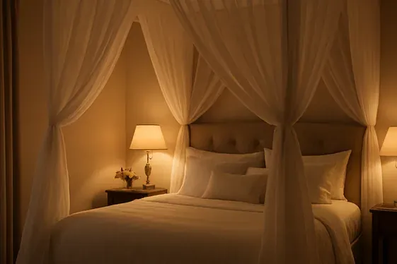 Create a Canopy or Draped Bed for Intimate Vibes illustration