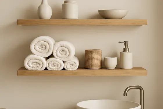 Open Shelving with Clean Lines for Decluttering illustration