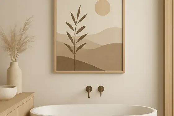 Neutral Artwork to Enhance Tranquility illustration