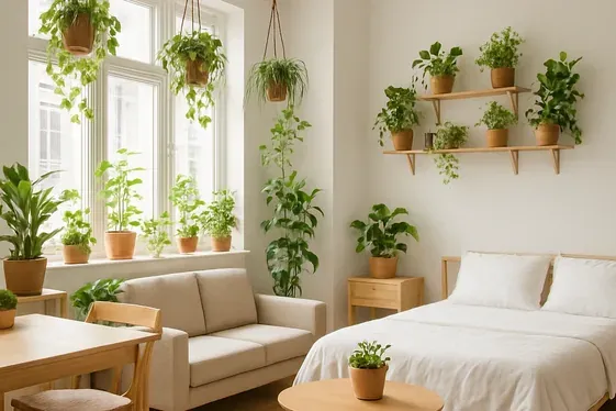 Incorporate Plants for Freshness and Depth illustration