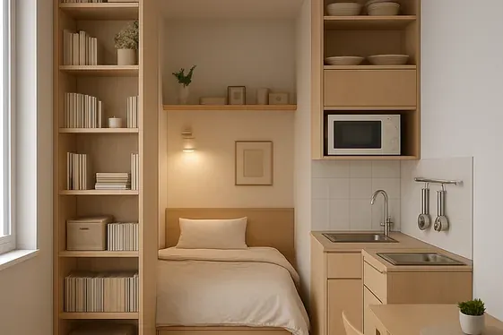 Use Vertical Storage to Save Floor Space illustration