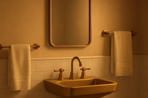 Vintage Brass Fixtures for a Warm Glow illustration