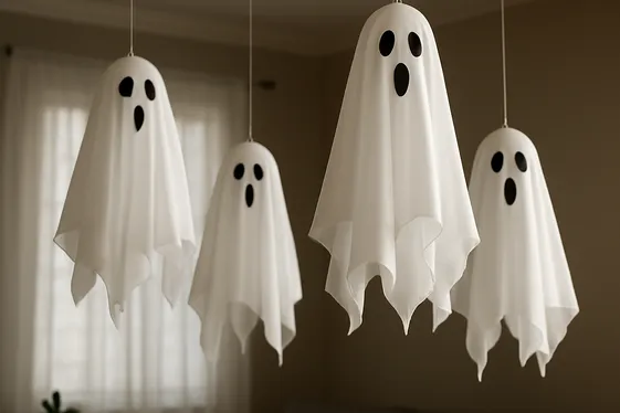 Hang Ghosts and Bats from the Ceiling illustration