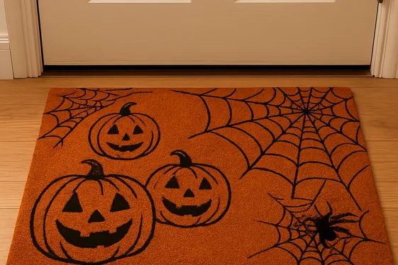 Incorporate Halloween Rugs and Welcome Mats illustration