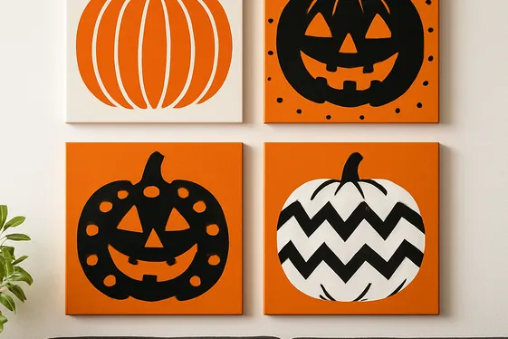 Transform Your Walls with DIY Pumpkin Art illustration