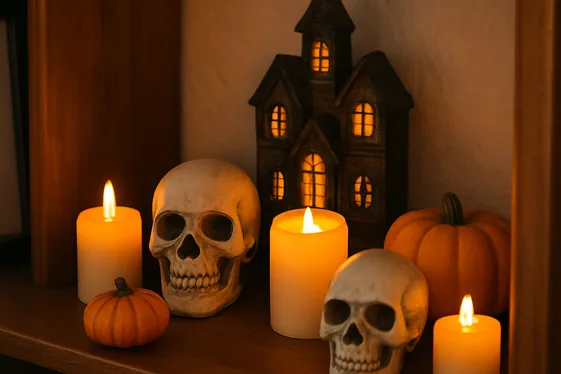 Craft a Mini Haunted House Shelf Display illustration