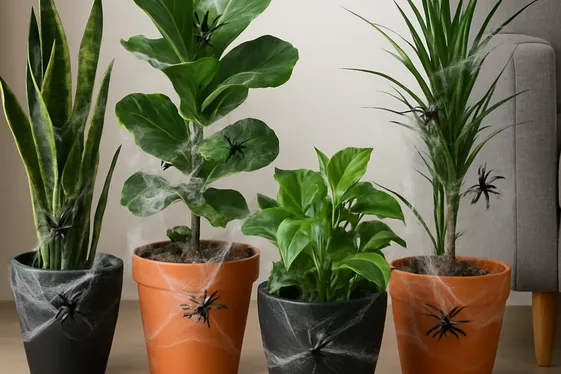 Display Seasonal Plants with a Halloween Twist illustration