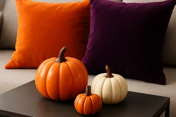 Bold Orange and Purple Accent Pieces illustration