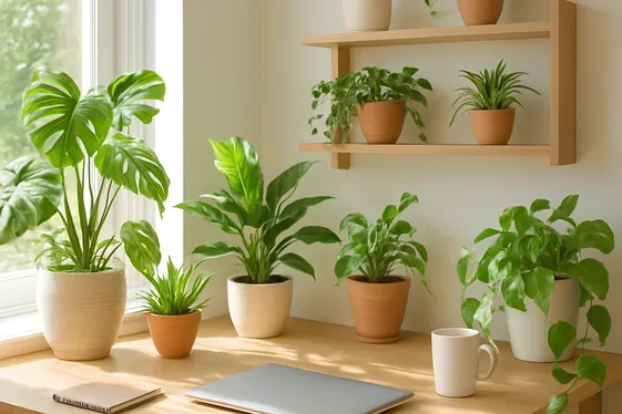 Incorporate Greenery for a Fresh Workspace illustration