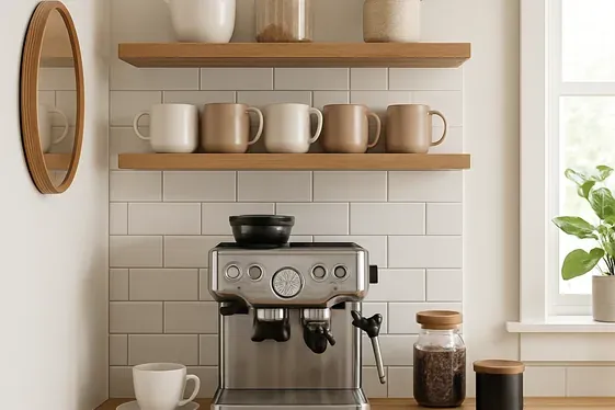 Create a Dedicated Coffee Bar Area illustration