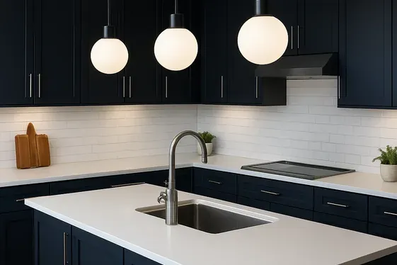 Add Drama Using Dark Cabinetry Contrasts illustration